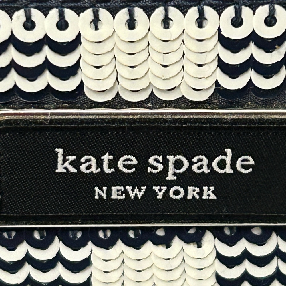 Kate Spade Sam Icon Sequin Gingham Embellished Small Tote 9.5 x 6 x 4 NWT - Picture 8 of 15